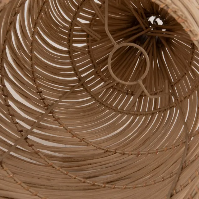 Φωτιστικό οροφής Carboy κρεμαστό από Rattan σε φυσικό χρώμα Φ28x163,5 εκ. 3