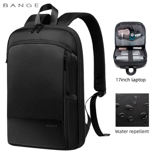Σακίδιο πλάτης 24L Laptop 17,3” Bange 77115 Plus μαύρο - One Size 2