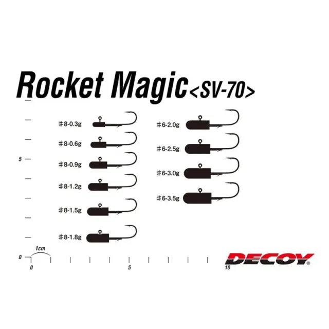 Μολυβοκεφαλή Decoy SV-70 Rocket Magic 1.8gr #8 3