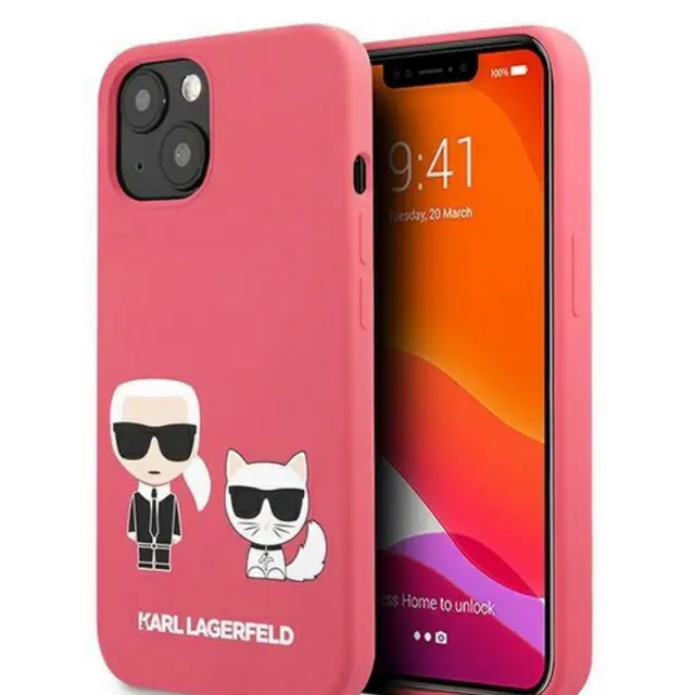 Karl Lagerfeld Karl & Choupette Back Cover Σιλικόνης Pink (iPhone 13 Pro)
