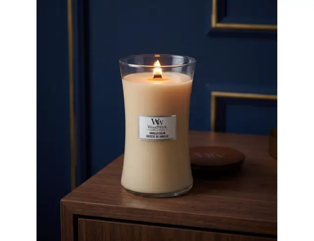 Αρωματικό Κερί WoodWick με διάρκεια καύσης έως 176 ώρες και άρωμα Vanilla Bean 93112E