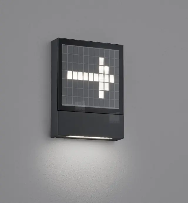 Φωτιστικό Τοίχου DIAL LED Graphite με Άμεσο και Έμμεσο Φωτισμό IP54 Δυνατότητα εξατομίκευσης Γραφίτης 3