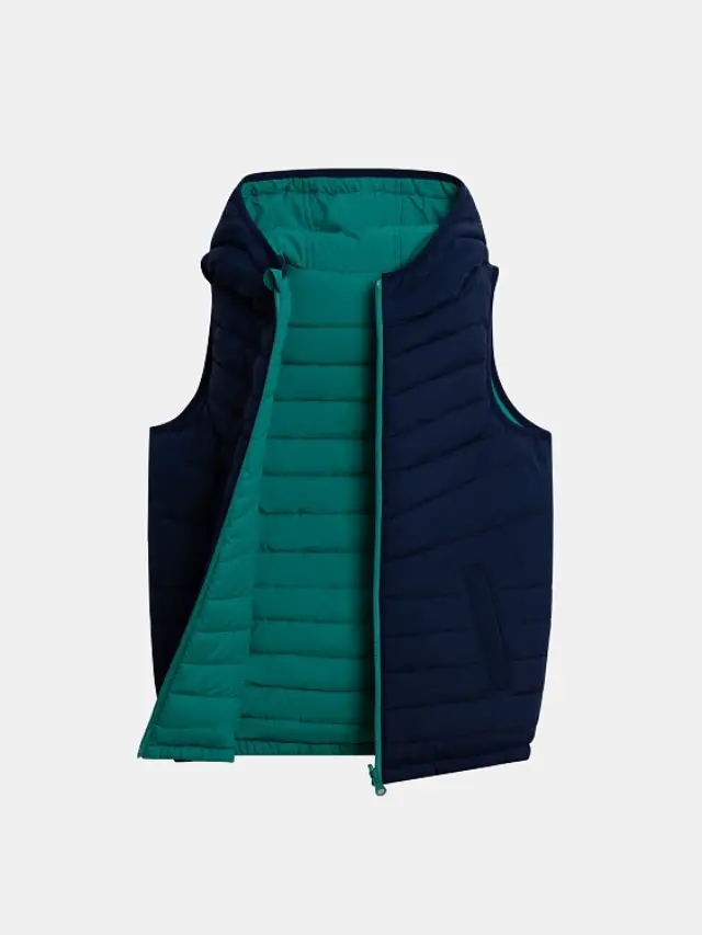 Παιδικό Αμάνικο Μπουφάν 2 σε 1 για Αγόρια Navy & Green ΜΠΛΕ
