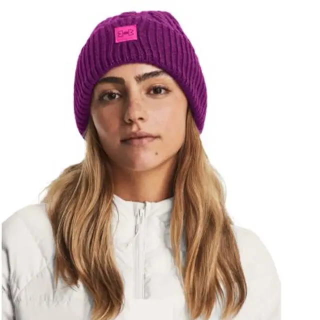 Under Armour Women's Halftime Cable Knit Beanie Μωβ 1379995-573 (Under Armour) - One Size