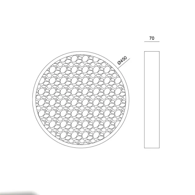 LED ΓΥΨΙΝΟ Φ/Σ ΟΡΟΦΗΣ-ΕΠΙΤΟΙΧΟ ΦΥΣΙΚΟ 24W 680Lm 3000K Φ450Χ70 MOND / G8583LED 3