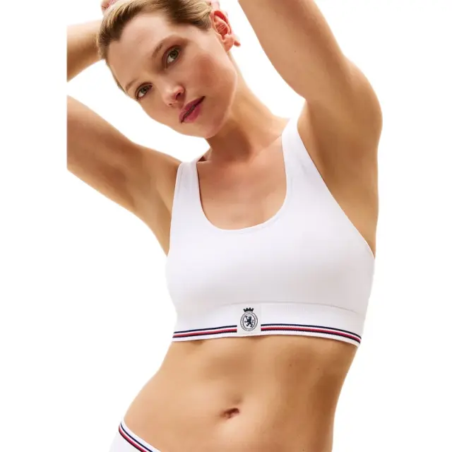 Tommy Hilfiger Γυναικείο Μπουστάκι Crest Racerback Ribbed, Χρώμα Λευκό