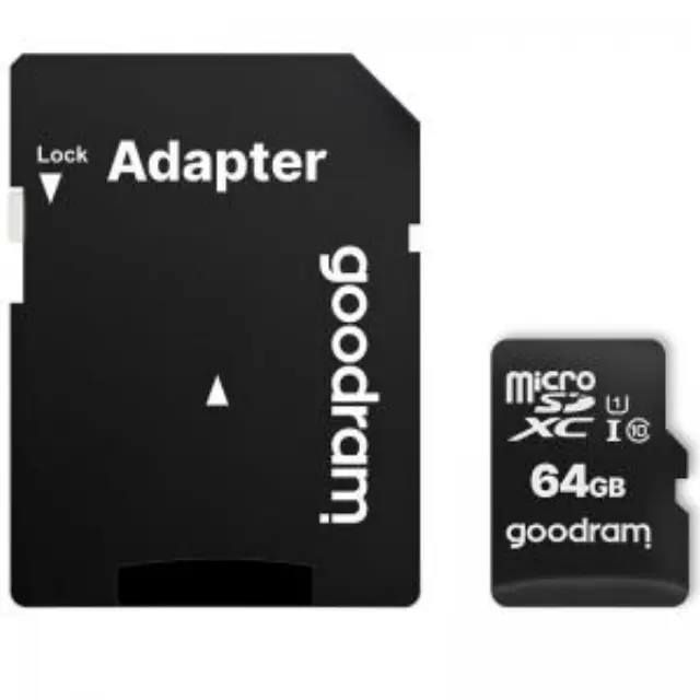 Κάρτα μνήμης Micro SDXC U1 C10 UHS-I GoodRam 100MB/s 64GB + 1 ADP N71322 2