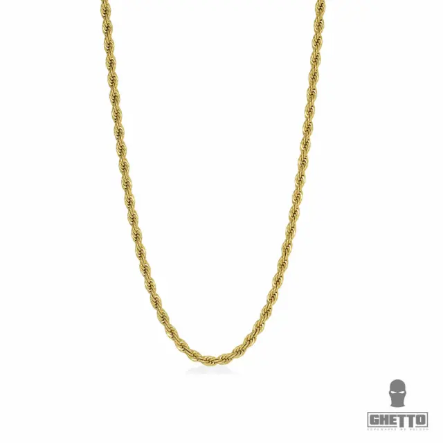 Ghetto Rope Hip Hop Chain Necklace Gold