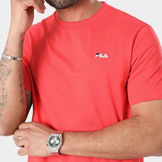 Fila - Ανδρικό T-shirt Laas FAM0874-30002 Κόκκινο - 2XL