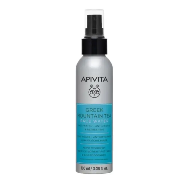 Apivita Greek Mountain Tea Face Water Antioxidant & Refreshing Τονωτικό Νερό Προσώπου Αναζωογόνησης και Αντιοξειδωτικής Προστασίας με Ελληνικό Τσάι του Βουνού, 100ml