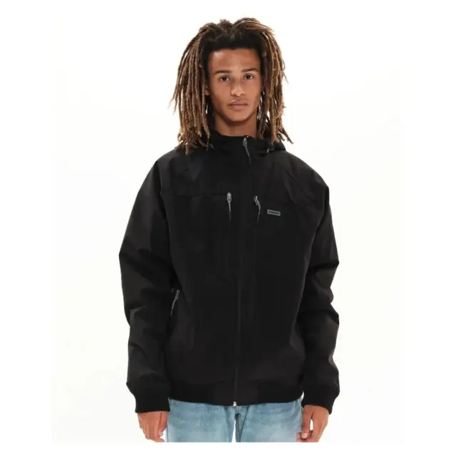 Emerson Ribbed Jacket with Hood (222.EM10.21-Black) - Μαύρο