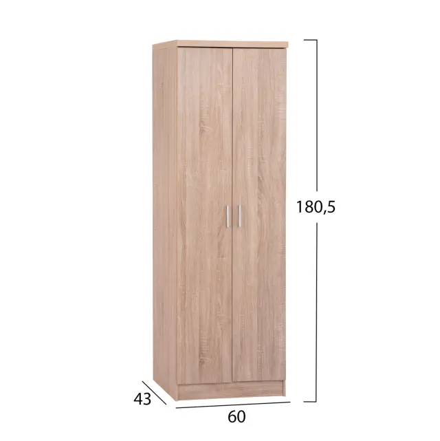 ΠΑΠΟΥΤΣΟΘΗΚΗ ΞΥΛΙΝΗ ΜΕ 6 ΡΑΦΙΑ 60X43X180.5εκ. SONAMA FB92379.02 2