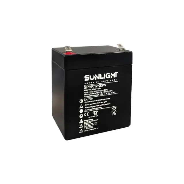 Μπαταρία Μολύβδου VRLA Sunlight SPHR 12V 33W 5.6Ah High Rate