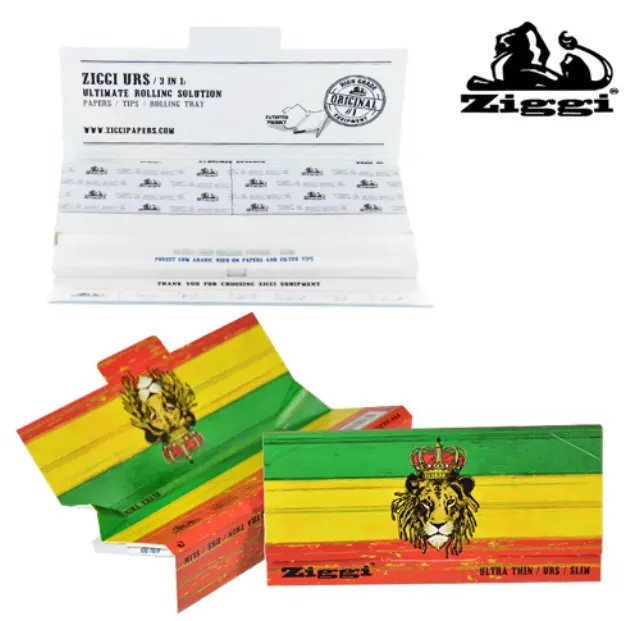 Ziggi URS Χαρτάκια - Rasta Lion - King Size Slim με Τζιβάνες - Limited Edition 22τεμ. 3