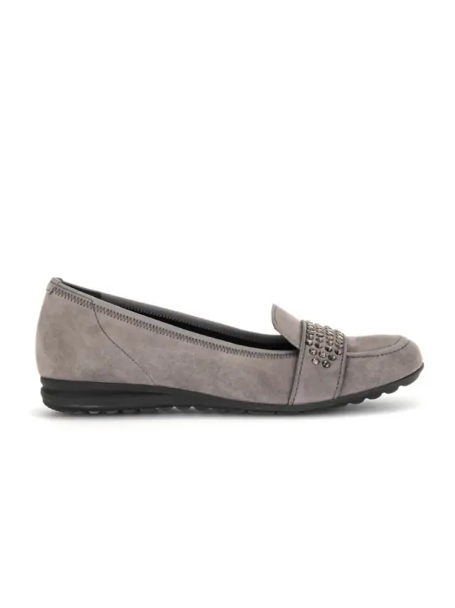 Gabor Μοκασίνια-Loafers Γυναικείο δέρμα Nubuck Γκρί GAB/32624 33-FUMO 3