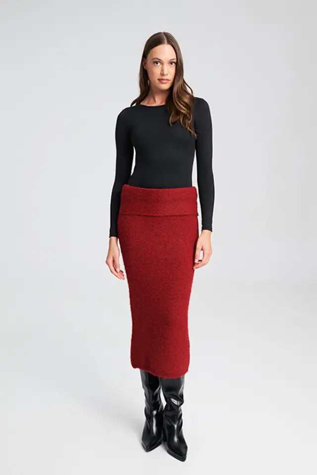 Πλεκτή Μάξι Φούστα CARAMEL KNITTED SKIRT - XS 2