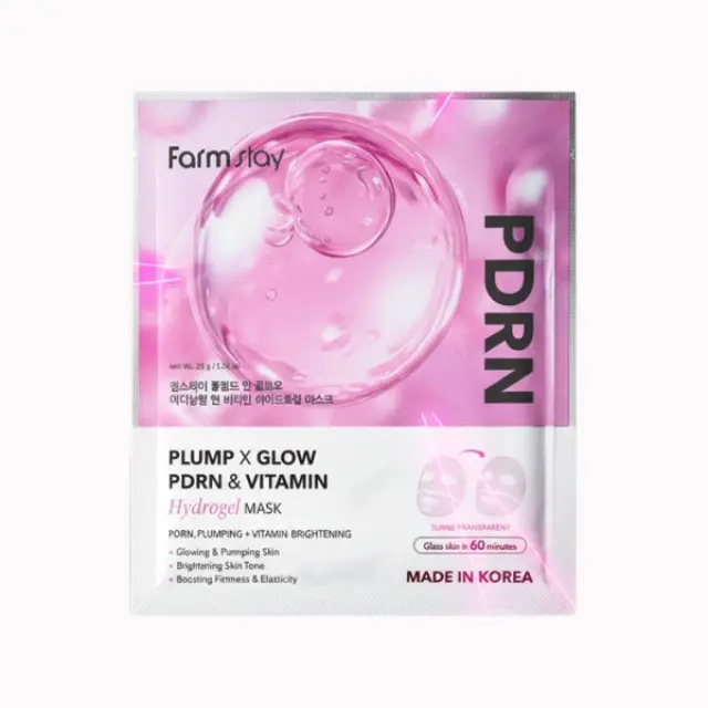 FarmStay Plump x Glow PDRN and Vitamin Hydrogel Mask Μάσκα Προσώπου Υδρογέλης με PDRN και Σύμπλεγμα Βιταμινών, 1τμχ