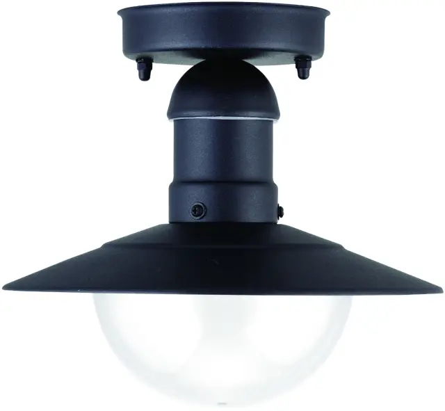 Avide Εξωτερικό Φωτιστικό Οροφής Imperial 1xE27 IP44 Μαύρο 15.001.1529