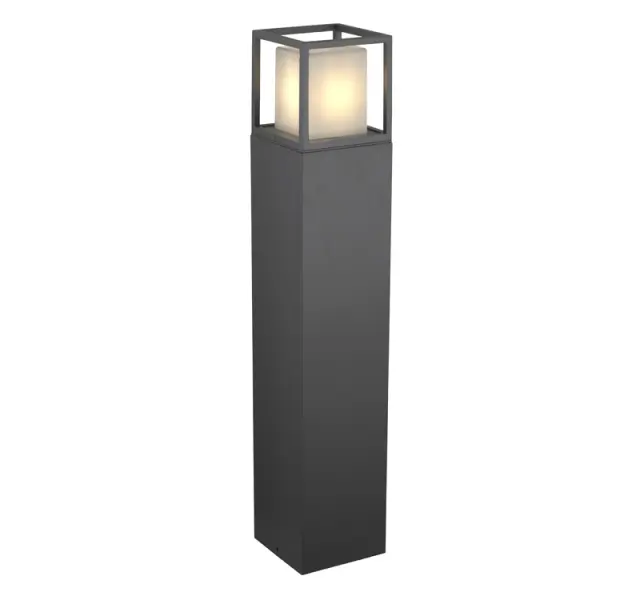 ΚΟΛΩΝΑ ΑΛΟΥΜΙΝΙΟΥ ΤΕΤΡΑΓΩΝΗ D150X150mm h80cm ΝΤΟΥΙ Ε27 ΓΡΑΦΙΤΗΣ