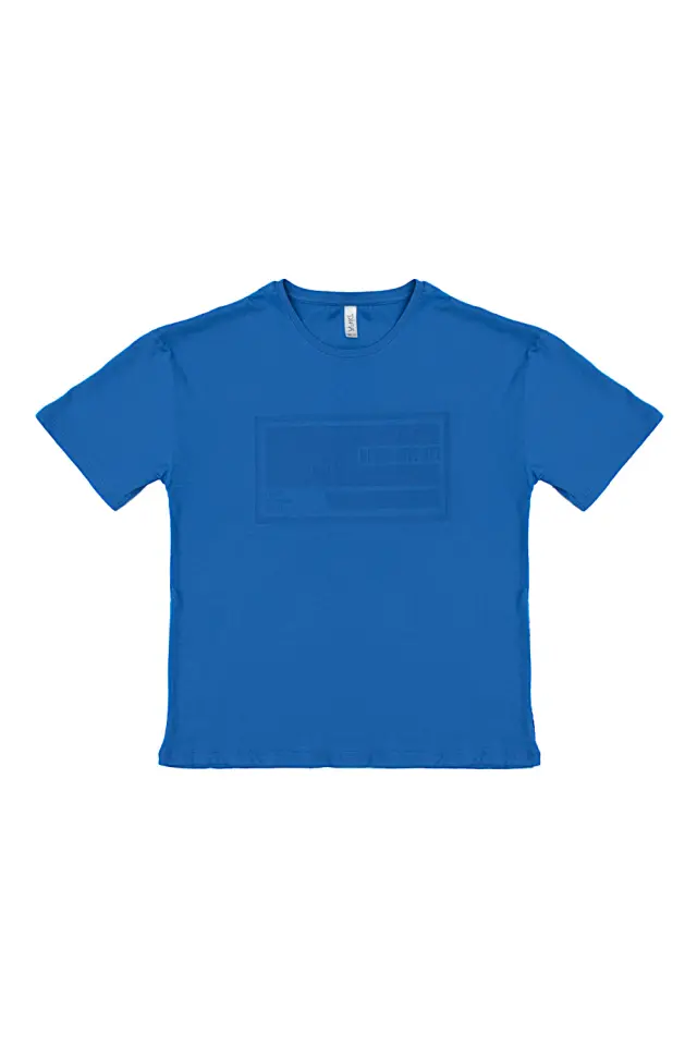 T-Shirt Kid Never Give Up Μπλέ