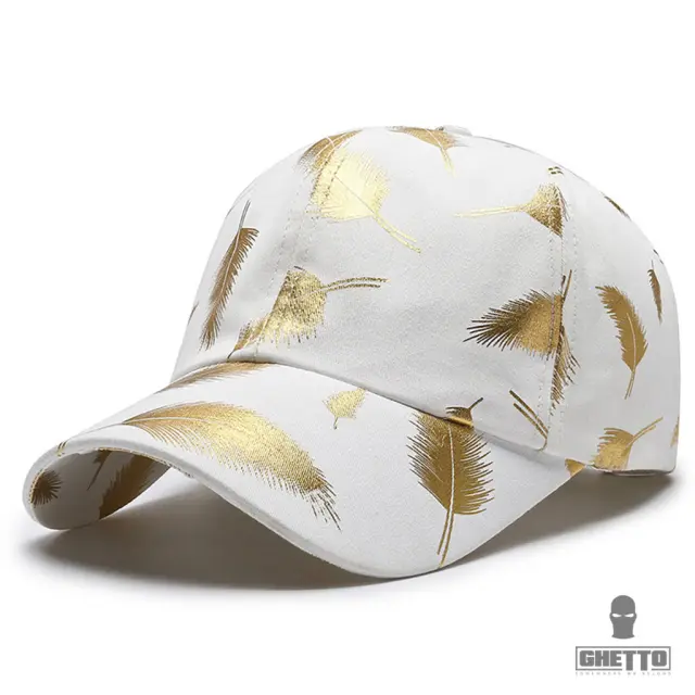 Ghetto New Stylish Adjustable Cap Gold Leaf White