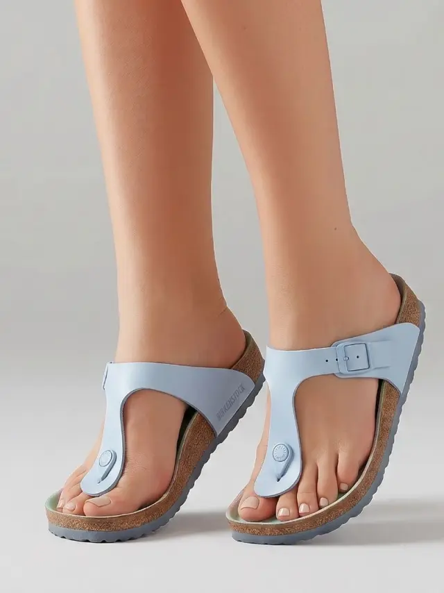 Birkenstock Σαγιονάρες Γυναικείο Birko-Flor(ανθεκτικό υλικό της Birkenstock-επιτρέπει την επαφή με το νερό) Μπλέ BIR/GIZEH 1022162 L/BLUE - 38 2