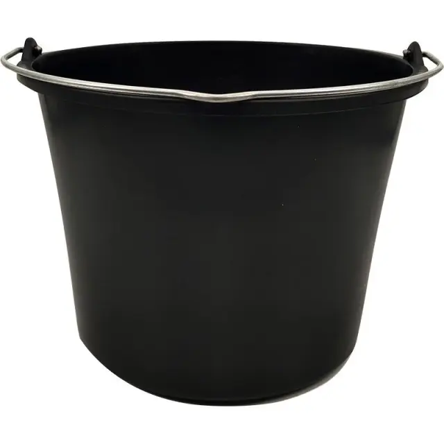 Bormann Lite BHT7972 - Κουβάς πλαστικός 20LT με δοσομετρητή, μεταλλικό χερούλι, μαύρος (054139)