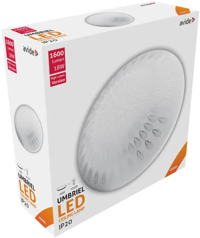 Avide LED Μοντέρνα Πλαφονιέρα Οροφής Umbriel (Raindrop) 18W 330*100mm 15.001.0201