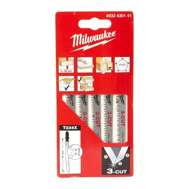 Milwaukee 4932430141 - ΛΑΜΕΣ T234X 3-CUT 91x 2.5 set 5τμχ MW