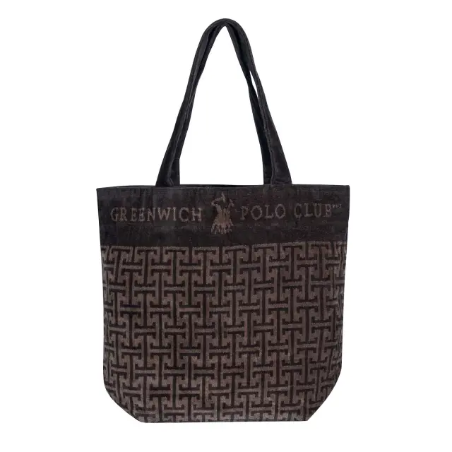 Τσάντα Θαλάσσης 55x40 Greenwich Polo Club 4004 Brown 100% βαμβακερό