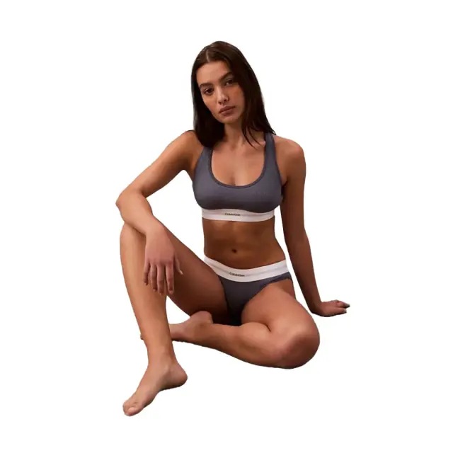 Calvin Klein Γυναικείο Μπουστάκι Lightly Lined Bralette, Χρώμα Grisaille - L 2