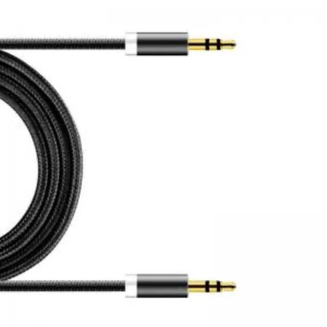 Καλώδιο Ήχου Braided inos 3.5mm/3.5mm 1m Μαύρο N24518 2