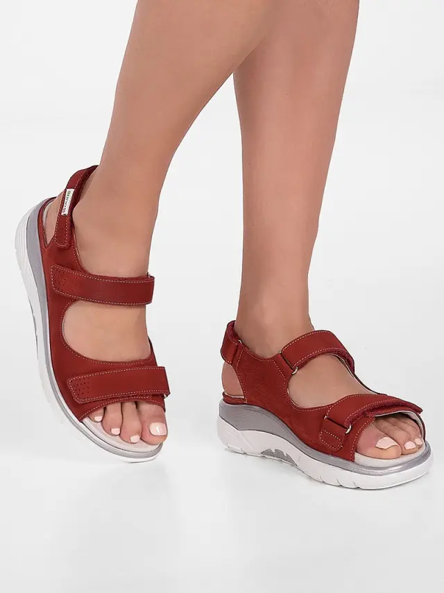 Mephisto/Sano Πέδιλα Γυναικείο δέρμα Nubuck Κόκκινο SAN/NORINE SCARLET - 36 2