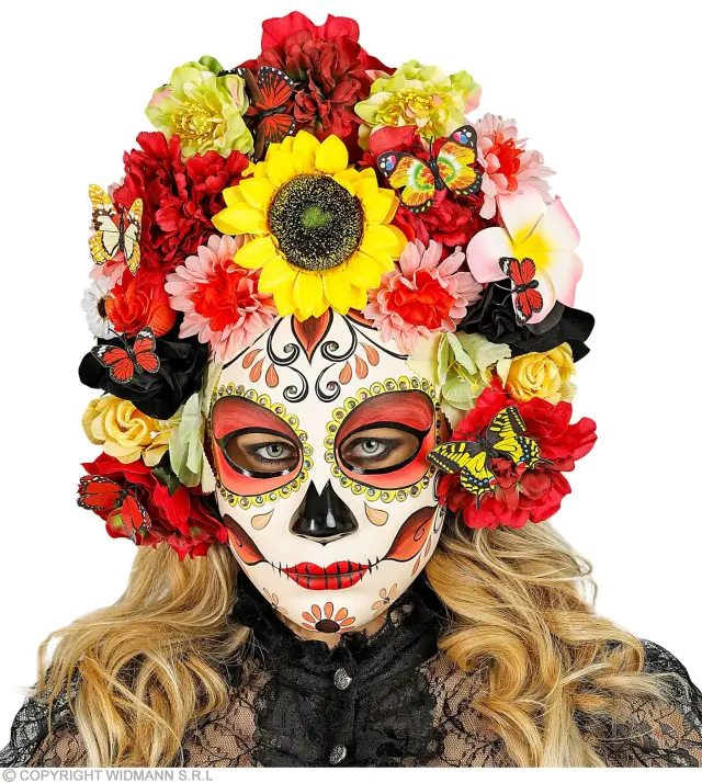 Αποκριάτικο Αξεσουάρ Μάσκα Dia de Los Muertos (Widmann) (W-08461) 2