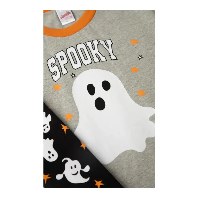 Minerva Παιδική Πυτζάμα Unisex Spooky, Χρώμα Γκρι Μελανζέ 2