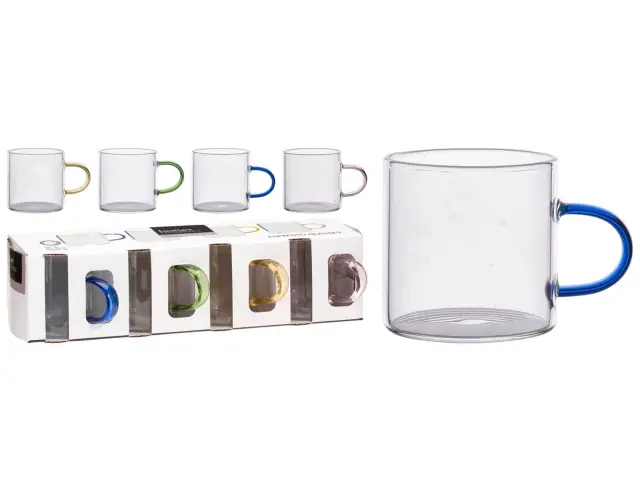 Σετ Κούπες Καφέ γυάλινες Excellent Houseware, χωρητικότητας 70ml - 4 τεμάχια 101005170