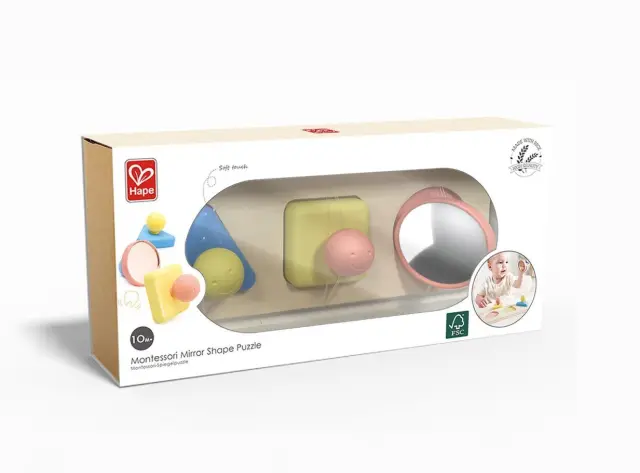 Hape Early Explorer Ξύλινο Montessori Mirror Shape Puzzle