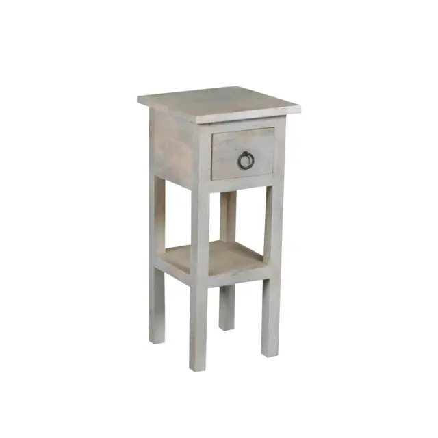 Τραπεζάκι Εισόδου MAISON Ξύλο Άσπρο Antique 25x25 H.55cm