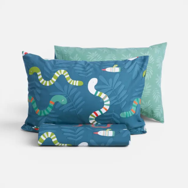 Σετ Παπλωματοθήκη Παιδική Μονή Warms 160x240 Nef Nef Homeware, 100% BAMBAKI - PETROL (040910)