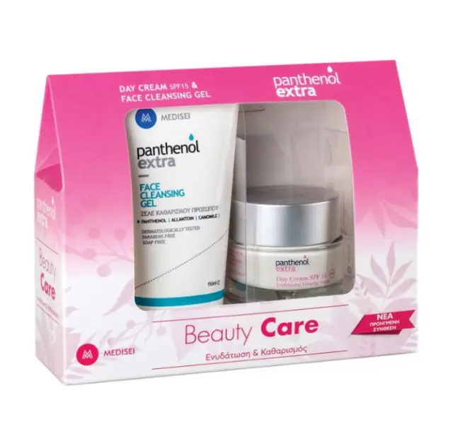 PANTHENOL EXTRA Set Περιποίησης & Ομορφιάς Day Cream SPF15 50ml & Face Cleansing Gel 150ml
