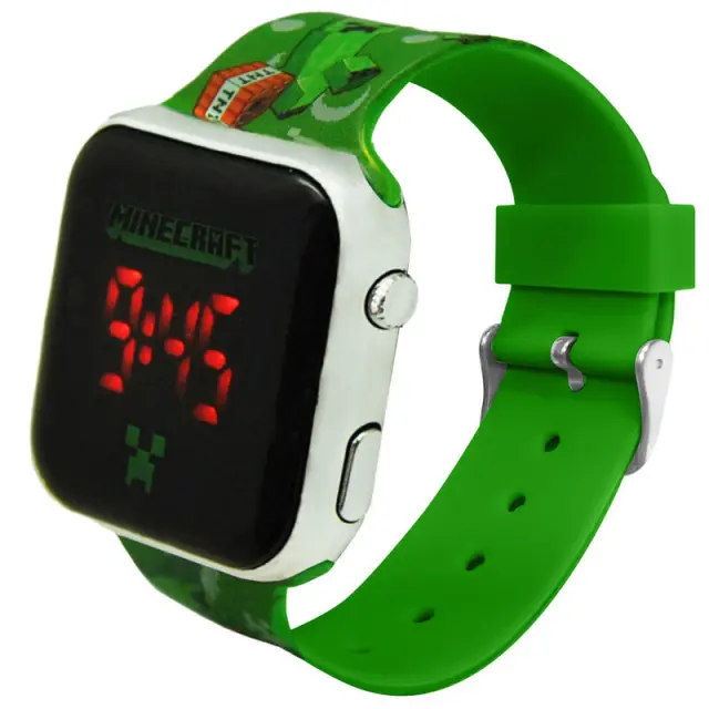 Παιδικό Ρολόι Minecraft led Πράσινο watch 3