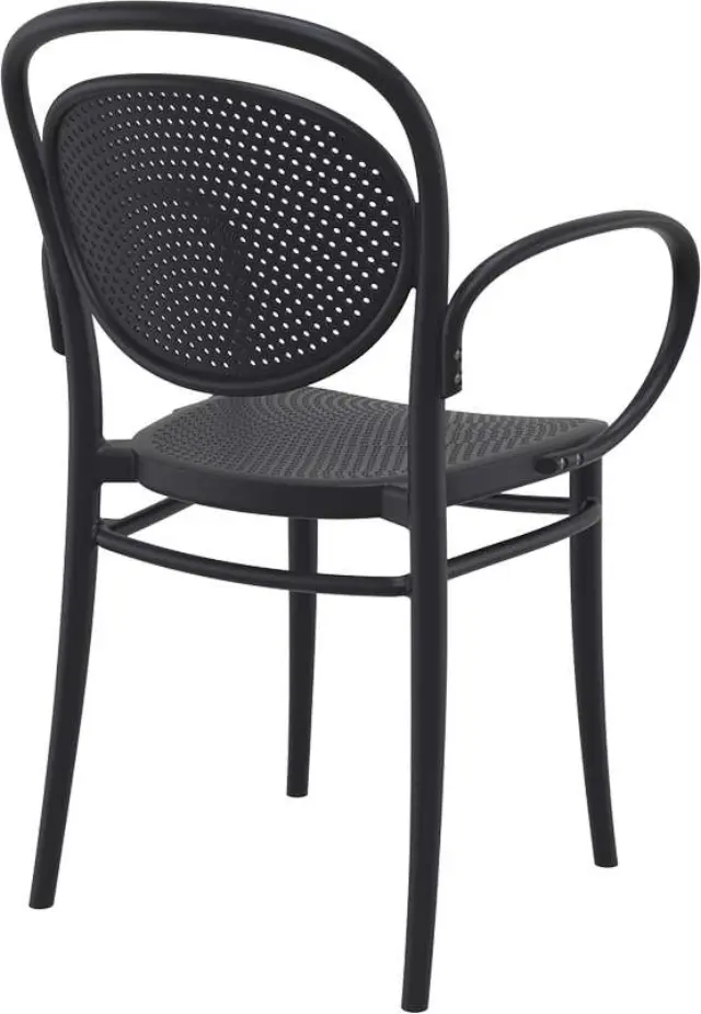 Πολυθρόνα Στοιβαζόμενη MARCEL Μαύρο PP 57x52x85cm 2