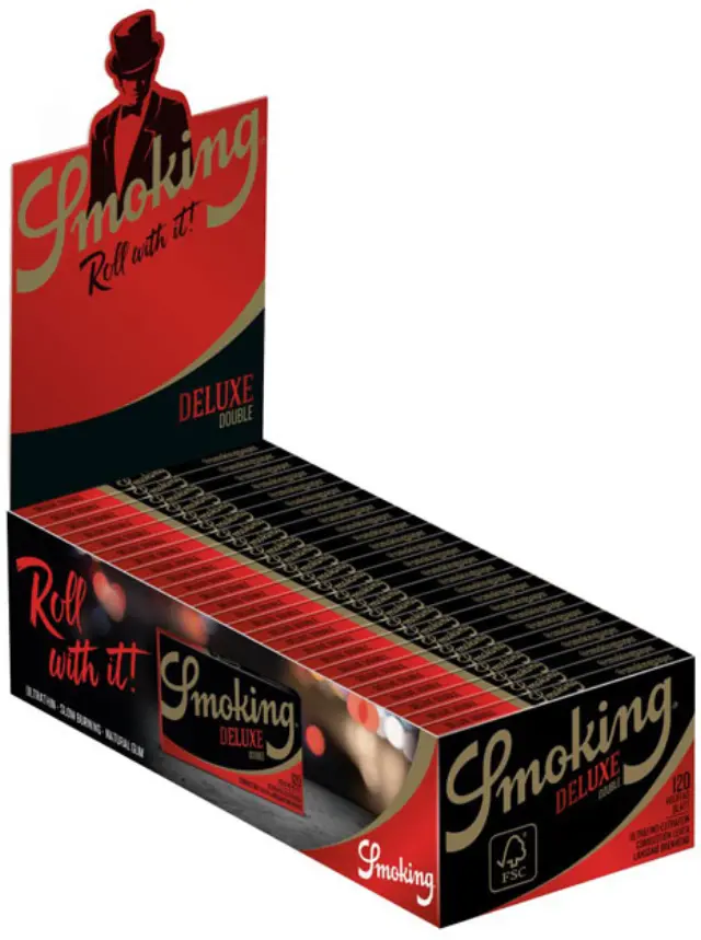 Smoking Χαρτάκια - Deluxe - Μαύρο Double 120φ. - 25τεμ.