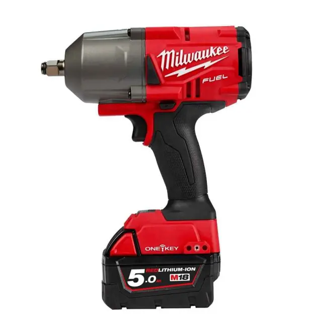 Milwaukee 4933459727 - Μπουλονόκλειδο Μπαταρίας 1/2" M18 ONEFHIWF12-502X FUEL MW με Δαχτυλίδι Συγκράτησης με 2 Μπαταρίες 5.0Αh (2x 5.0Αh) + Φορτιστή + Βαλίτσα Μεταφοράς