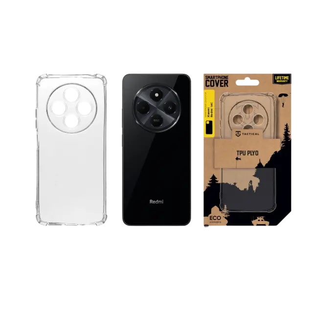 Tactical TPU Plyo Cover for Xiaomi Redmi 14C 4G/A4 5G/Poco C75 Transparent 3