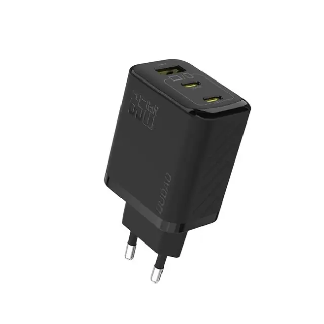 Dudao Φορτιστής A29 65W GaN 2x USB-C / 1x USB-A Black