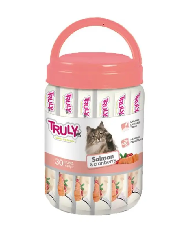 Truly - Cat Creamy Lickable Salmon AND Cranberry 420g - WP11384 - Pet Supplies