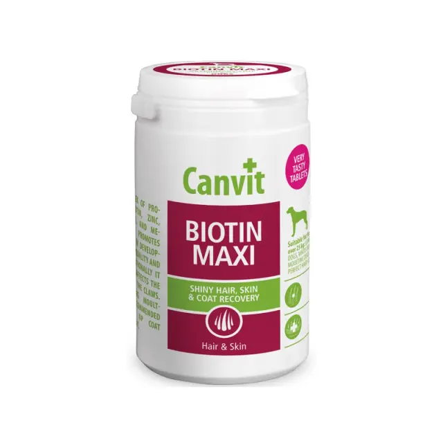 Canvit Biotin Maxi Βιταμίνες για Λαμπερό Τρίχωμα & Υγιές Δέρμα 230gr/76 ταμπλέτες Μονόχρωμο