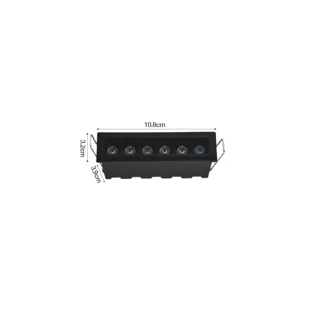 Inlight Downlight σποτ 6*3W 3CCT σε λευκή απόχρωση (X00200W) 2