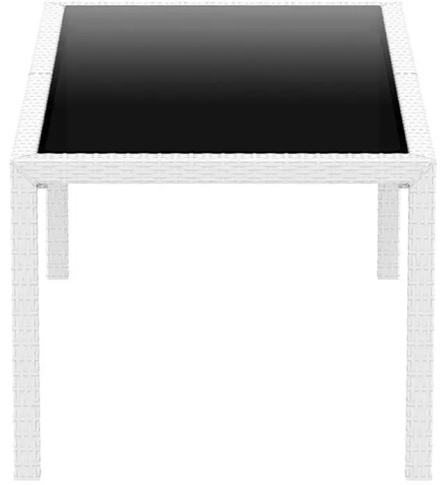 Τραπέζι TAHITI Λευκό PP/Τζάμι 180x94x75cm 3